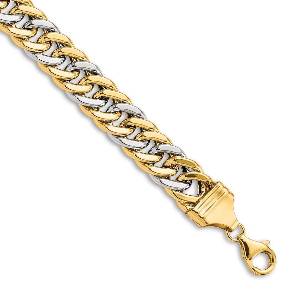 Men\'s Two-Tone Link Bracelet 14K Two-Tone Gold 10.4mm OxghPYhP