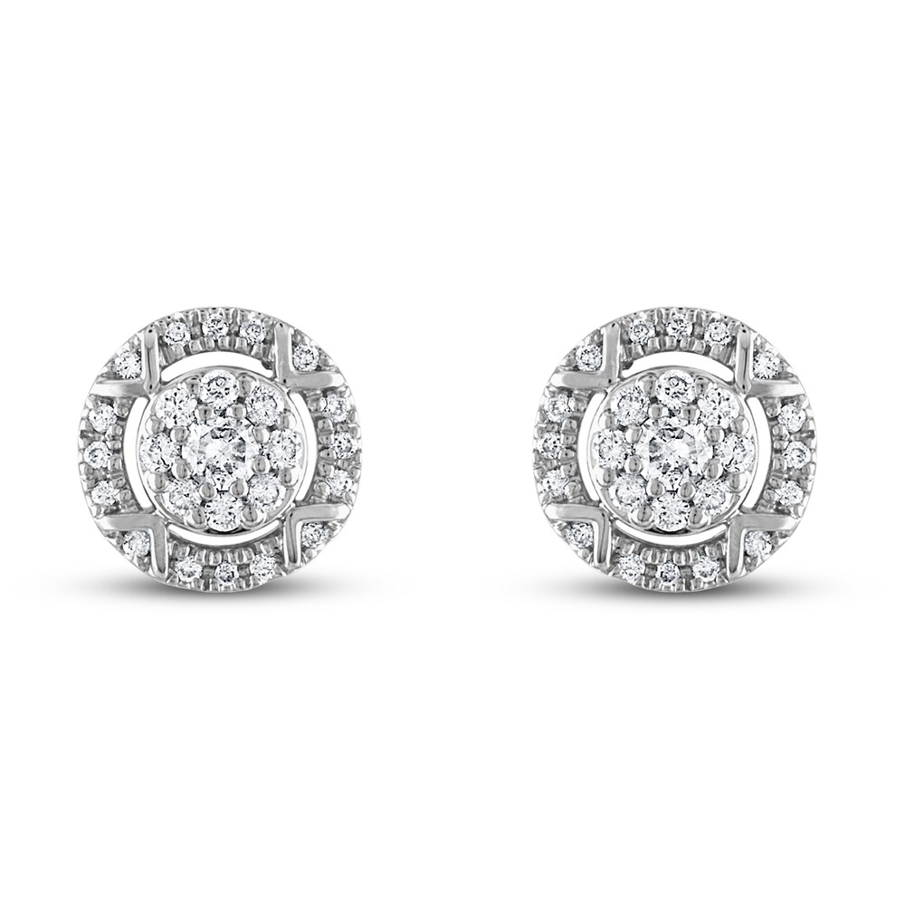 Vera Wang WISH Diamond Stud Earrings 1/4 ct tw Round 10K White Gold P6Aya1WD