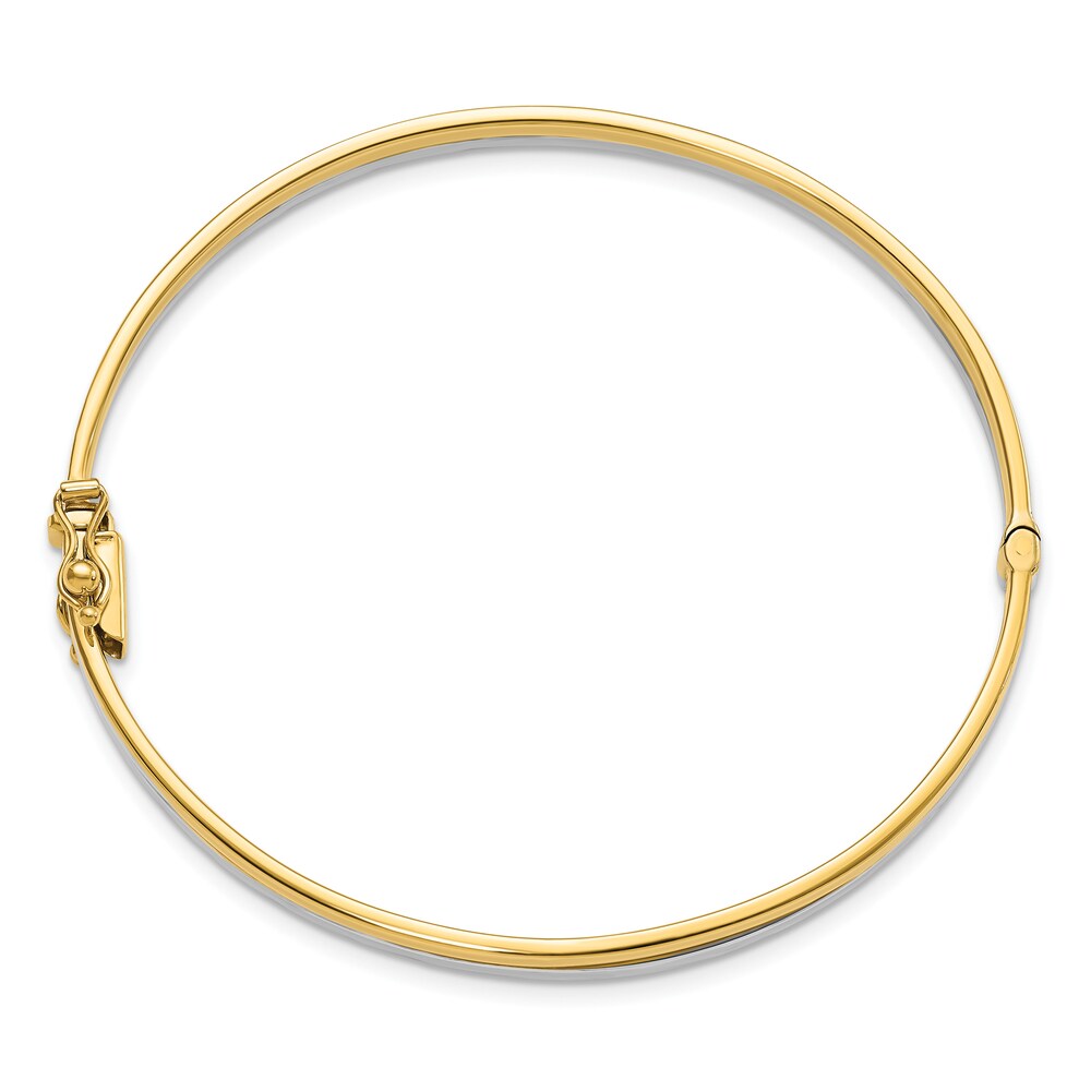 High-Polish Bangle Bracelet 14K Yellow Gold 7.25\" PNmjQZ6p