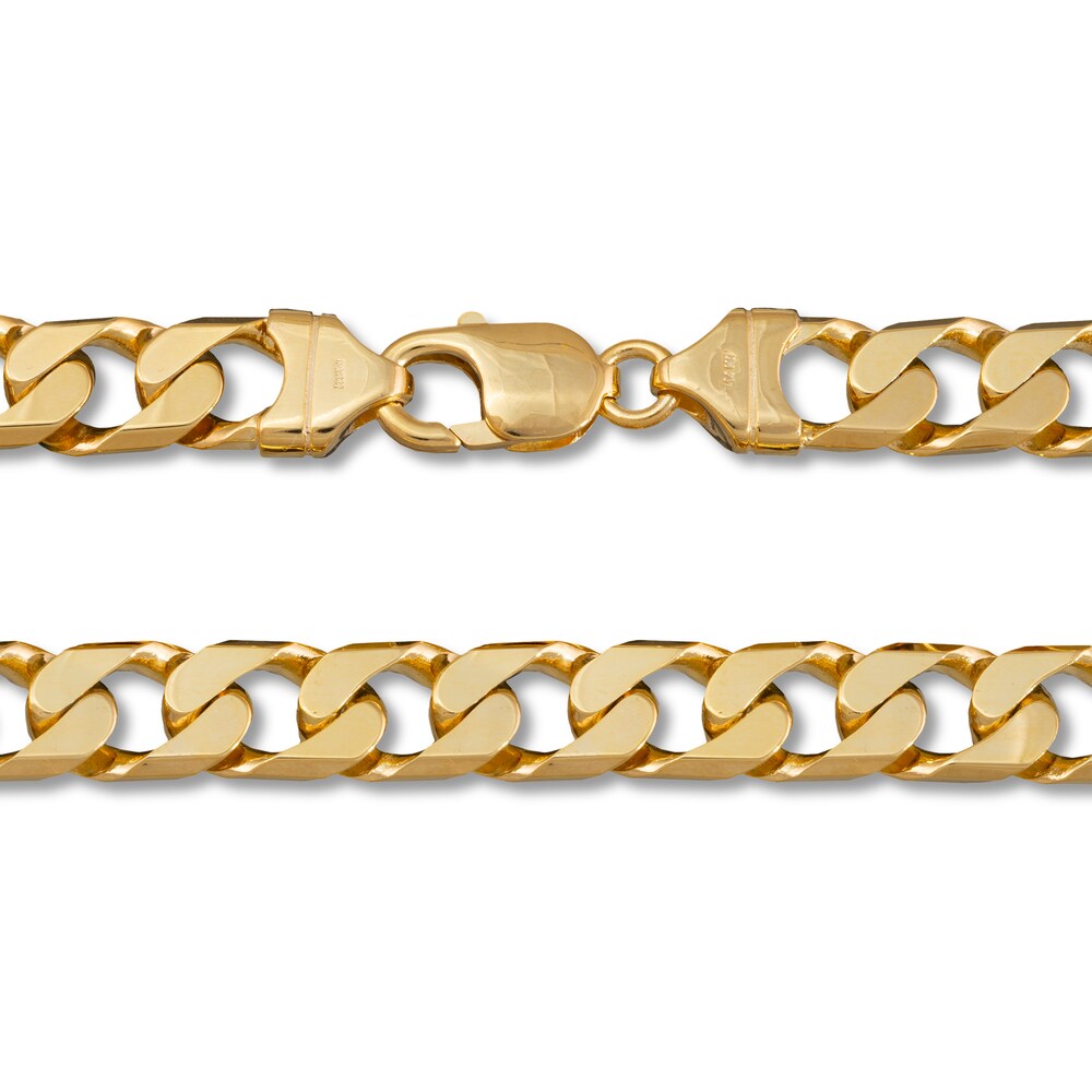 Square Curb Bracelet 14K Yellow Gold 8.75\" 10MM Q3ax7XDs