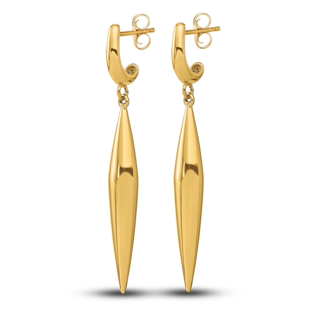 High-Polish Dangle Earrings 14K Yellow Gold Q3gDBAEu