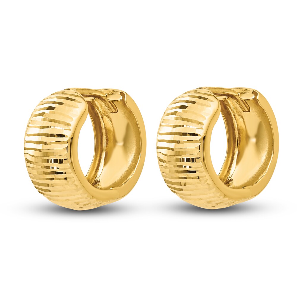 Hinged Hoop Earrings 14K Yellow Gold QAQEqVYr