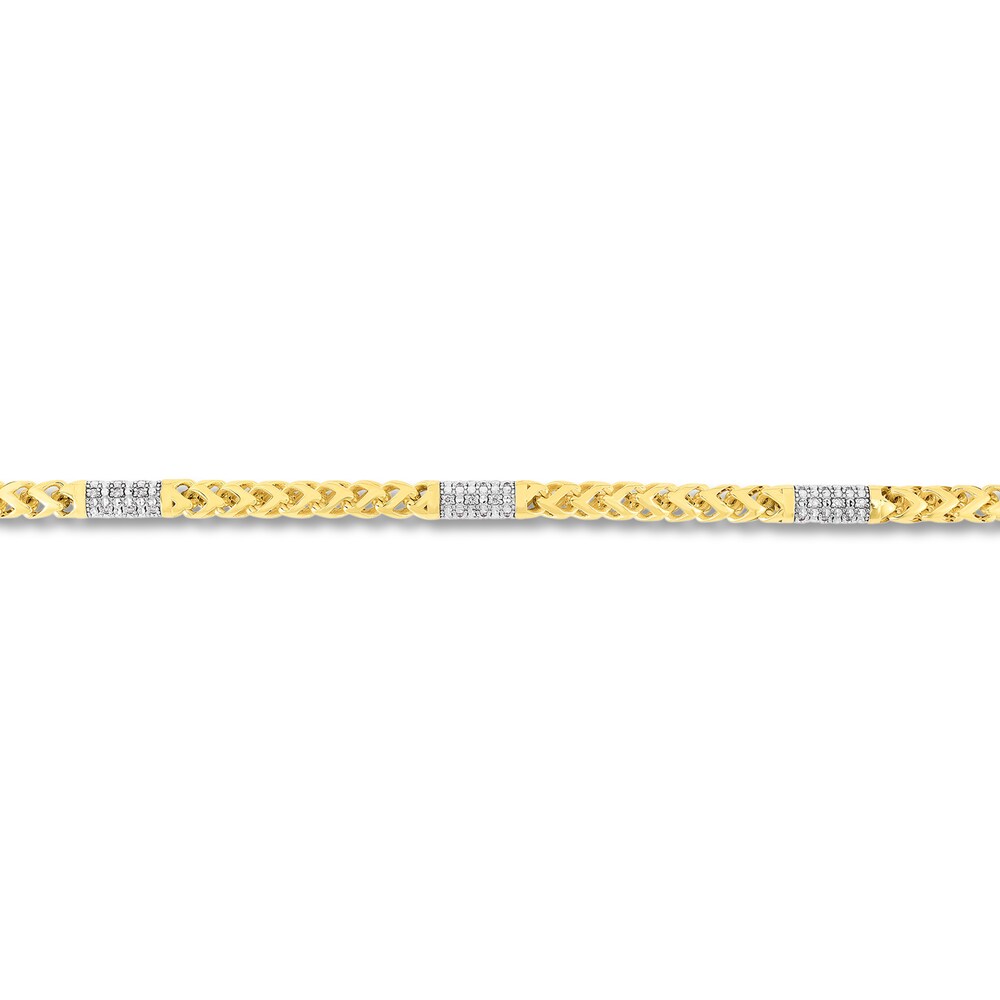 Diamond Rondo Chain Bracelet 5/8 ct tw Round 10K Yellow Gold R2LikCxL