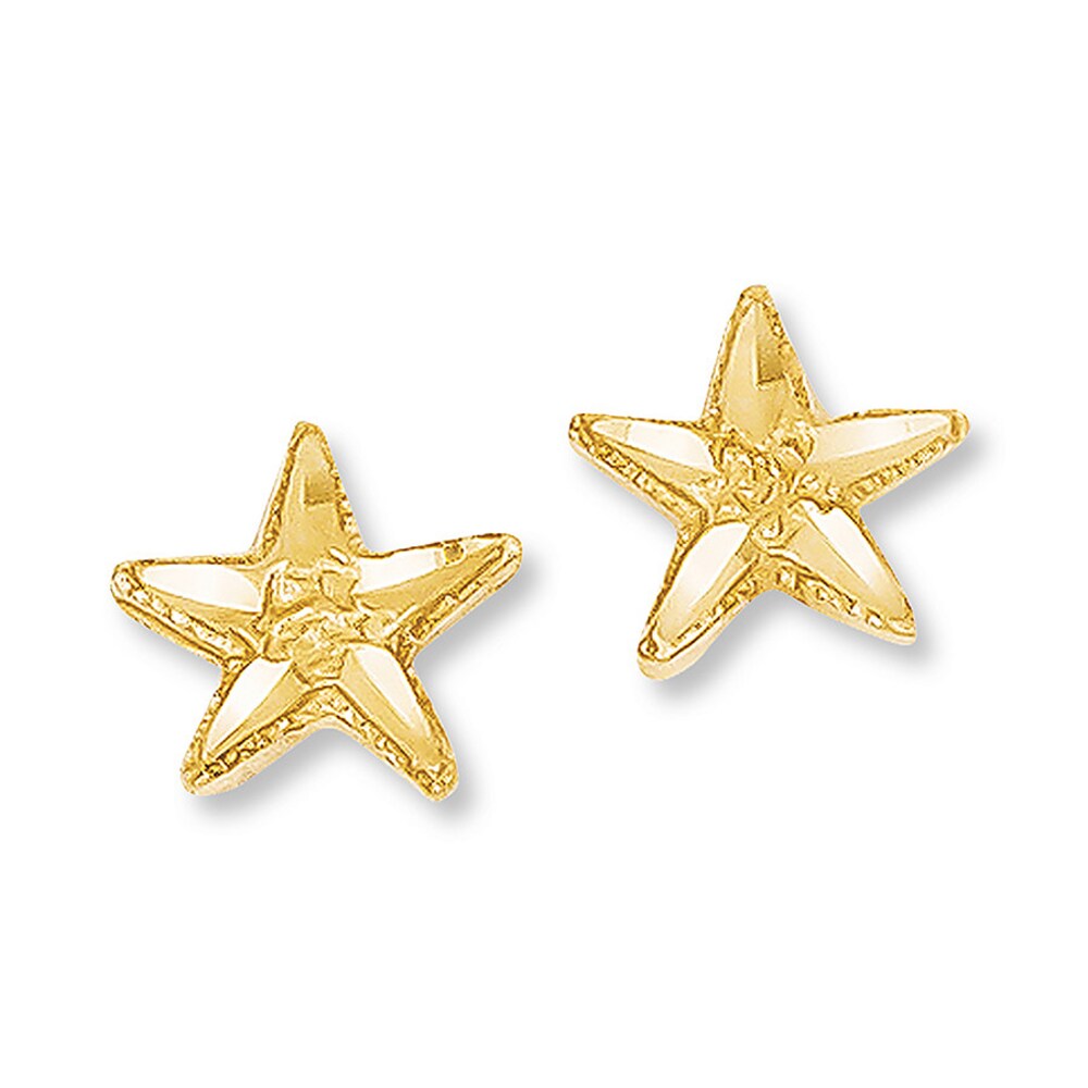 Starfish Earrings 14K Yellow Gold RAddamPh [RAddamPh]