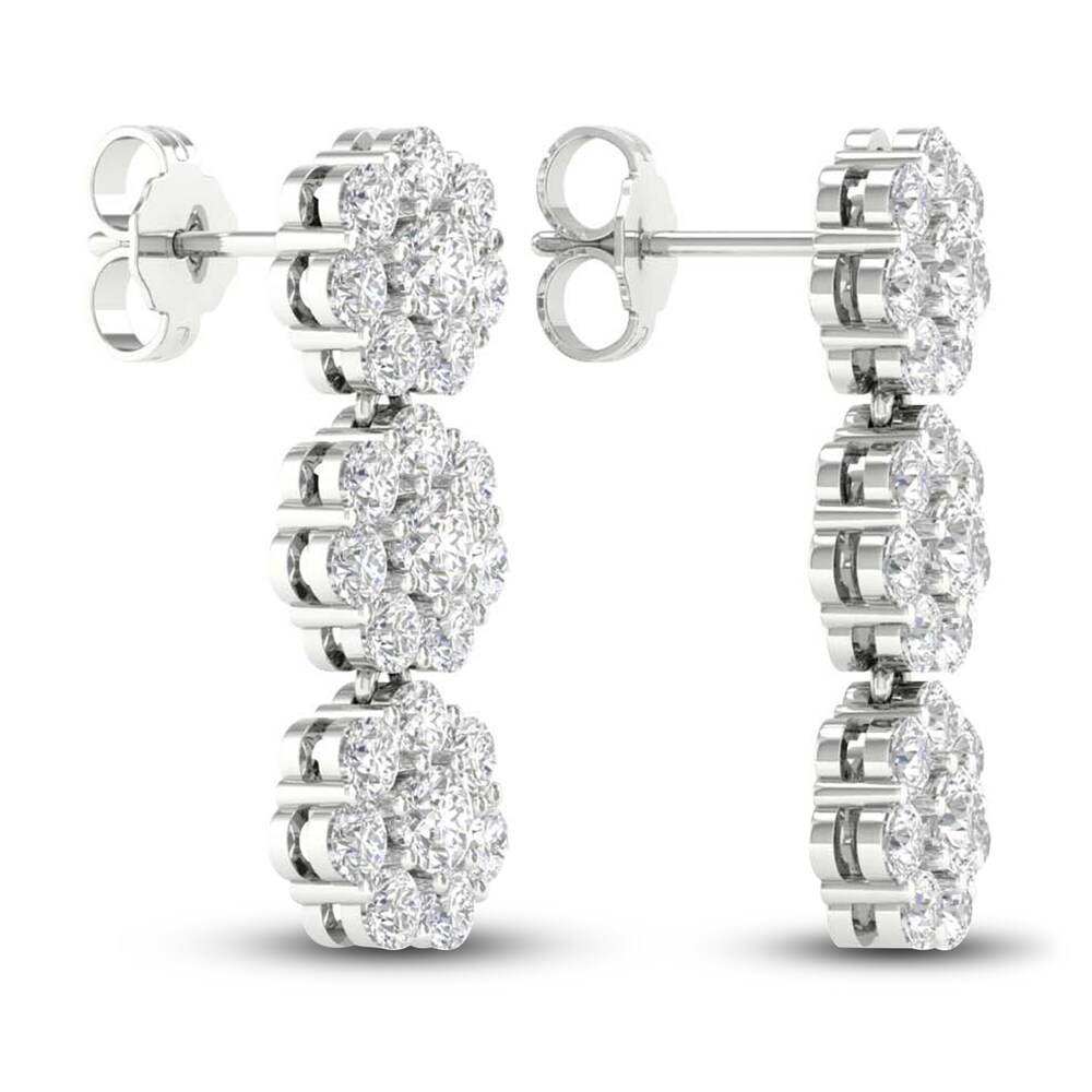 Lab-Created Diamond Earrings 3 ct tw Round 14K White Gold RGt7HvzV