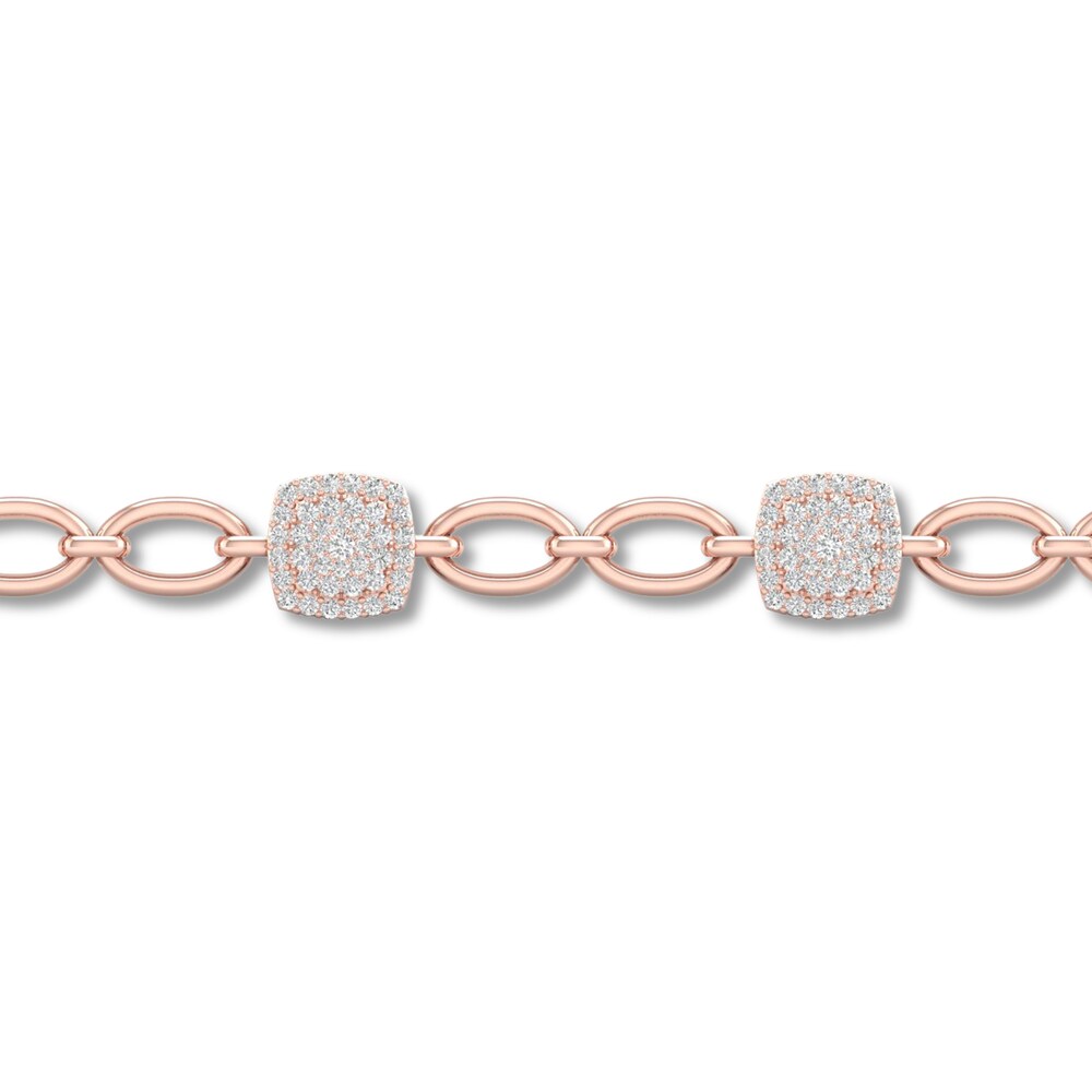 Diamond Bracelet 1/2 ct tw Round 10K Rose Gold RIGoqhHI