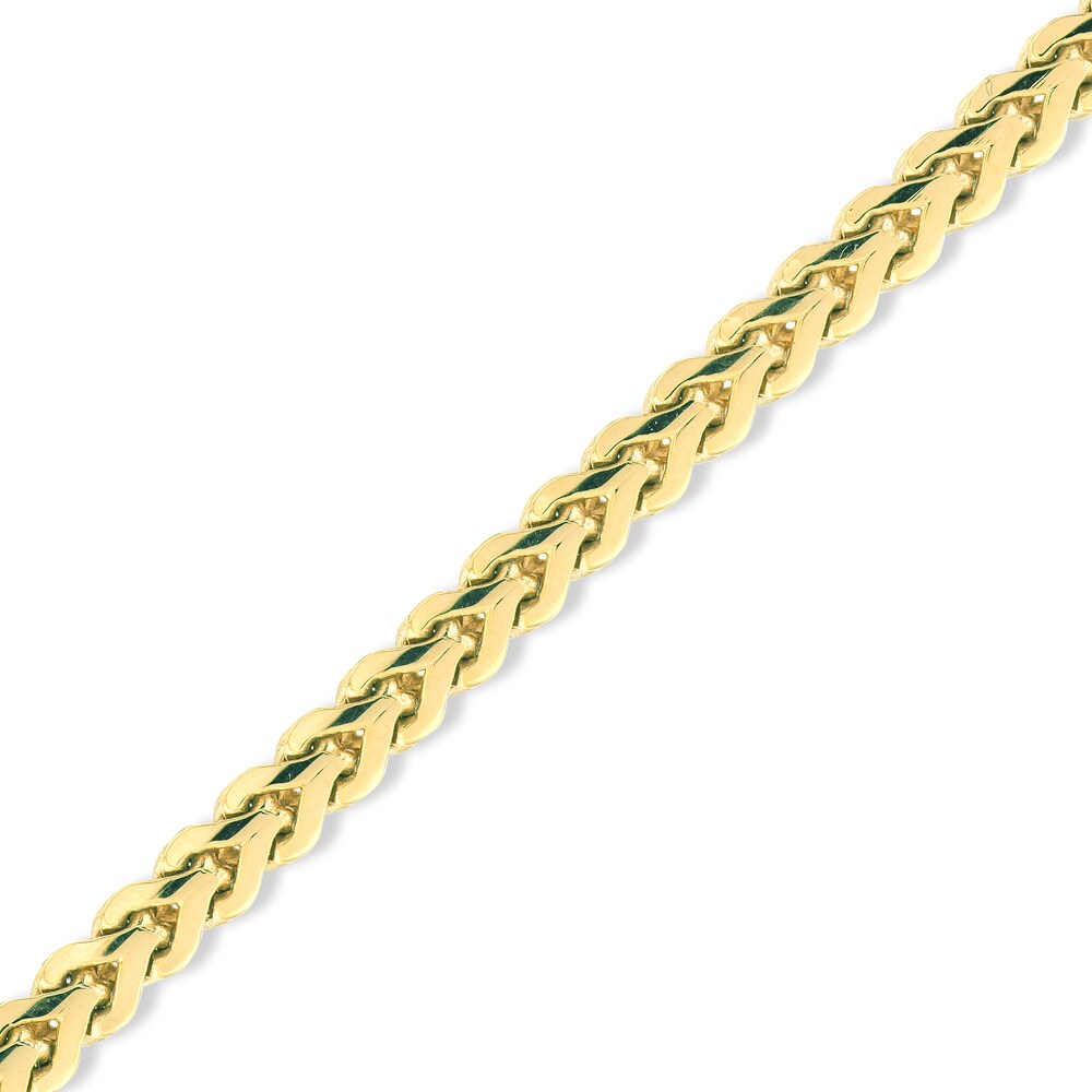 Flat Bombe 4.0mm Franco Chain Bracelet 14K Yellow Gold 8.5\" SJJz6VKX