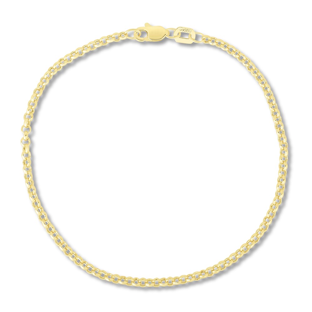 Rolo Chain Bracelet 14K Yellow Gold 7" SaAzGJaN