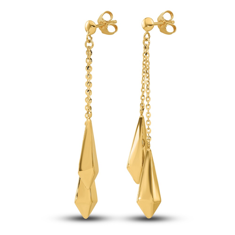 High-Polish Dangle Earrings 14K Yellow Gold SmnOSous