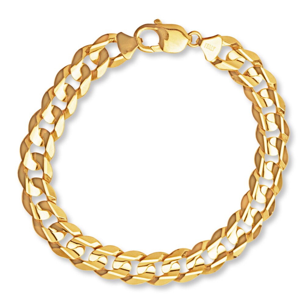 Curb Bracelet 10K Yellow Gold 9-inch Length TIcAFj3i