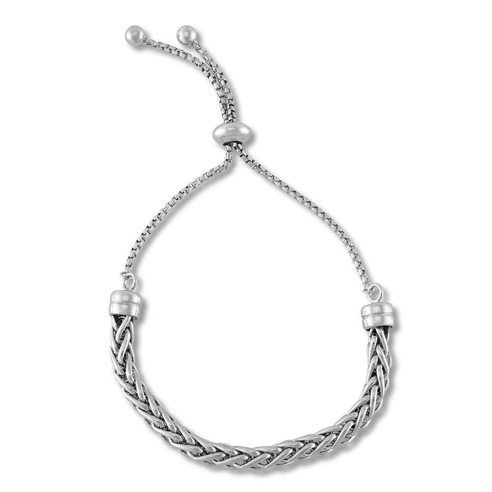 Hollow Wheat Bolo Bracelet Sterling Silver ThUrQdvU