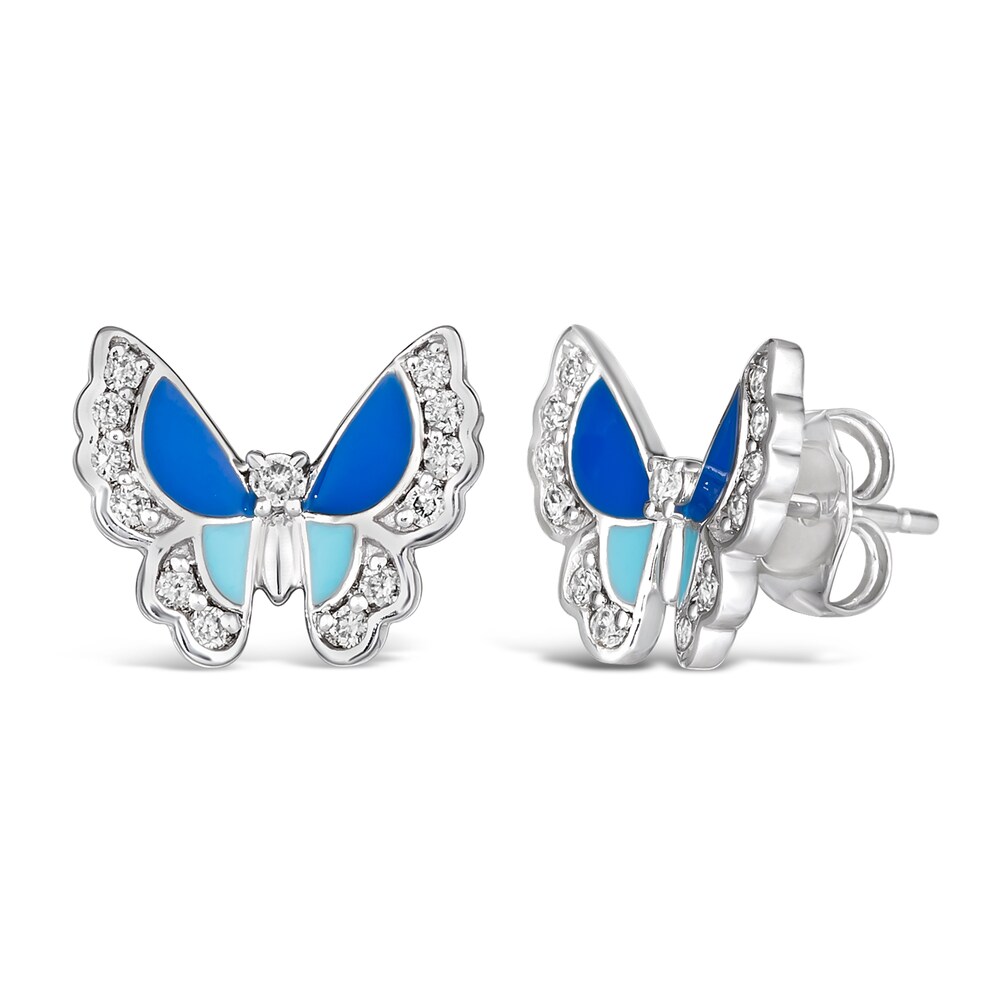 Le Vian Diamond Butterfly Stud Earrings 1/4 ct tw Round 14K Vanilla Gold TjLSOtVA [TjLSOtVA]