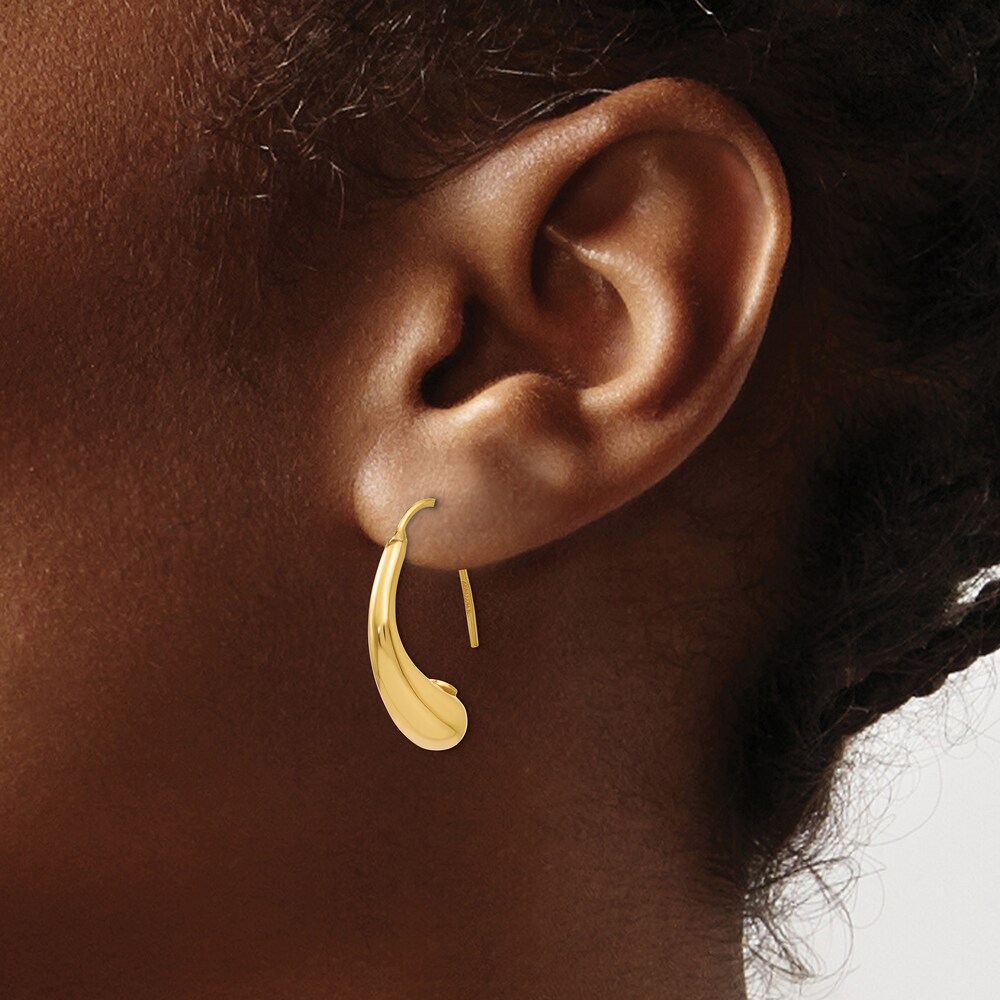 Puffy Teardrop Earrings 14K Yellow Gold TmNQ1FxC