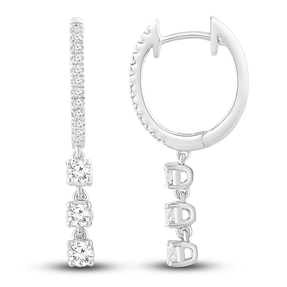 Diamond Dangle Earrings 1/2 ct tw Round 10K White Gold UE05IjPs