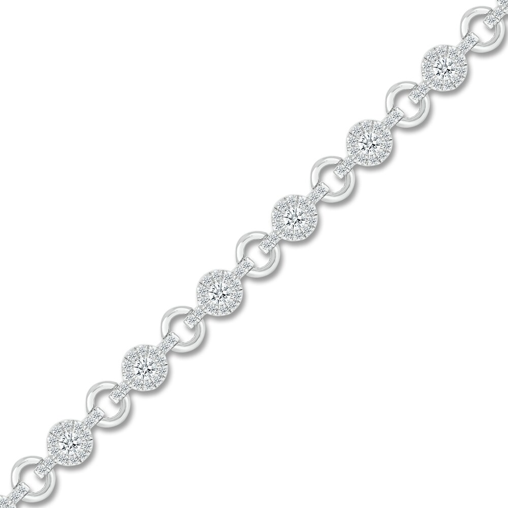 Diamond Bracelet 2-1/2 ct tw Round-cut 14K White Gold UeSMlc6V