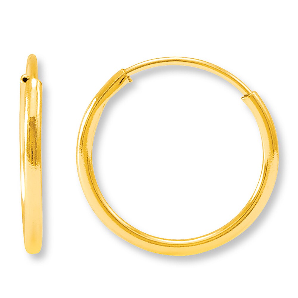 Hoop Earrings 14K Yellow Gold UpZjDQ7r [UpZjDQ7r]