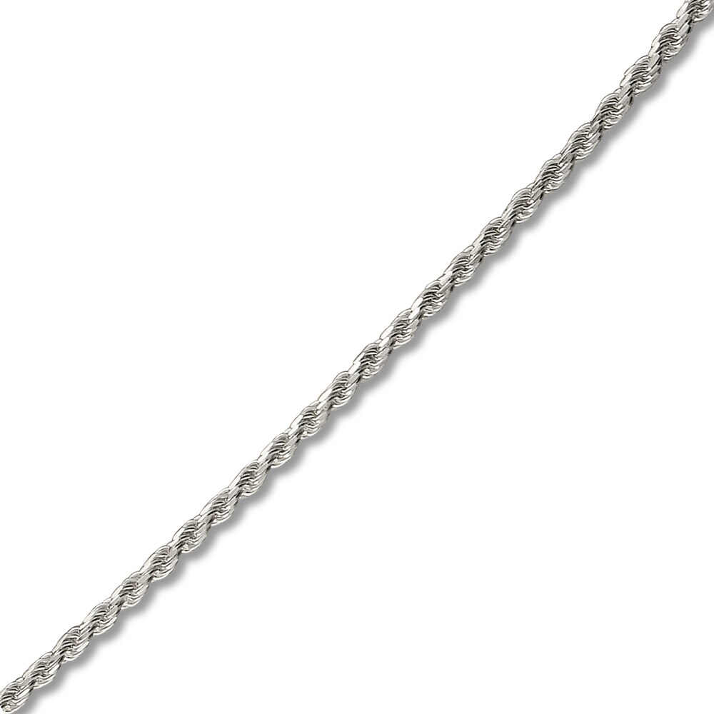 Diamond-cut Rope Chain Anklet Sterling Silver VBIqFttd