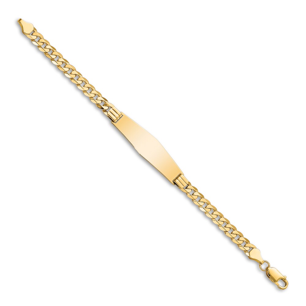 Men\'s Link ID Bracelet 14K Yellow Gold 10.0mm 8\" VMxdYIKl