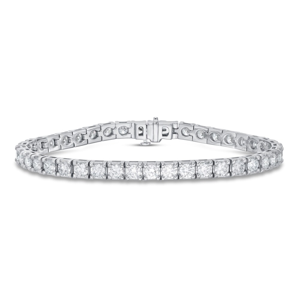 Lab-Created Diamond Bracelet 8 ct tw Round 14K White Gold VX8osfwG