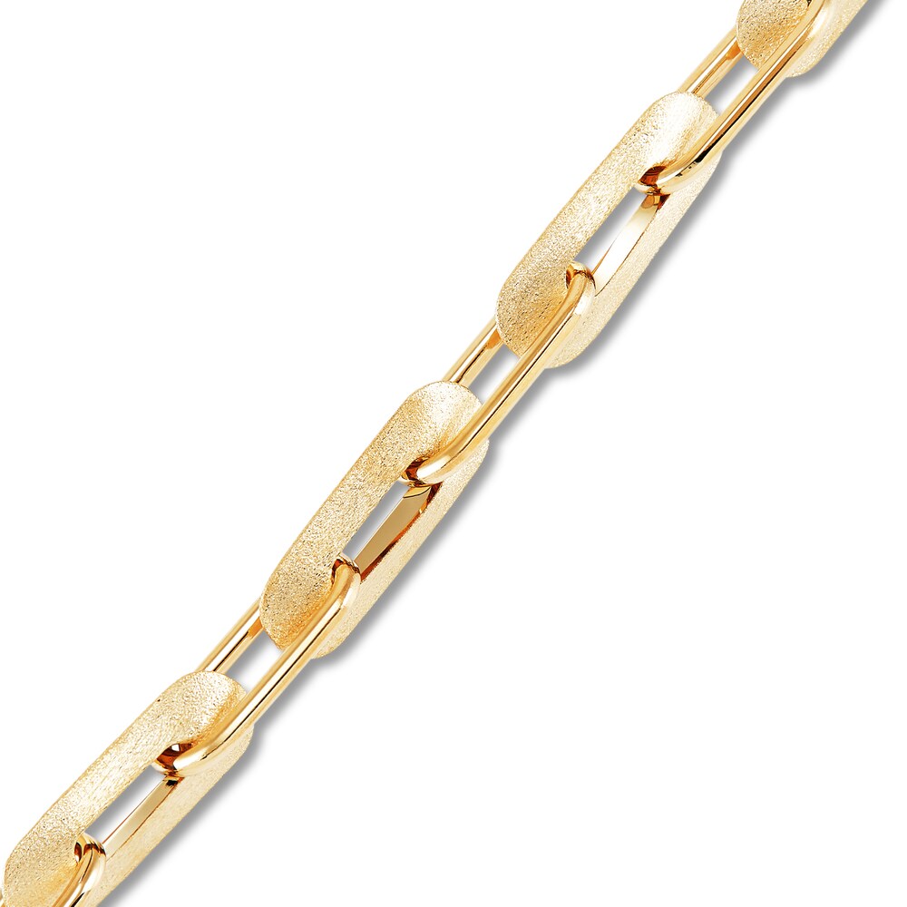 Italia D\'Oro Polished Oval Link Bracelet 14K Yellow Gold VjIj0u6o