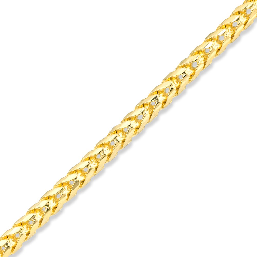 Round 3.6mm Franco Chain Bracelet 14K Yellow Gold 8.5\" Vn1fpxCq