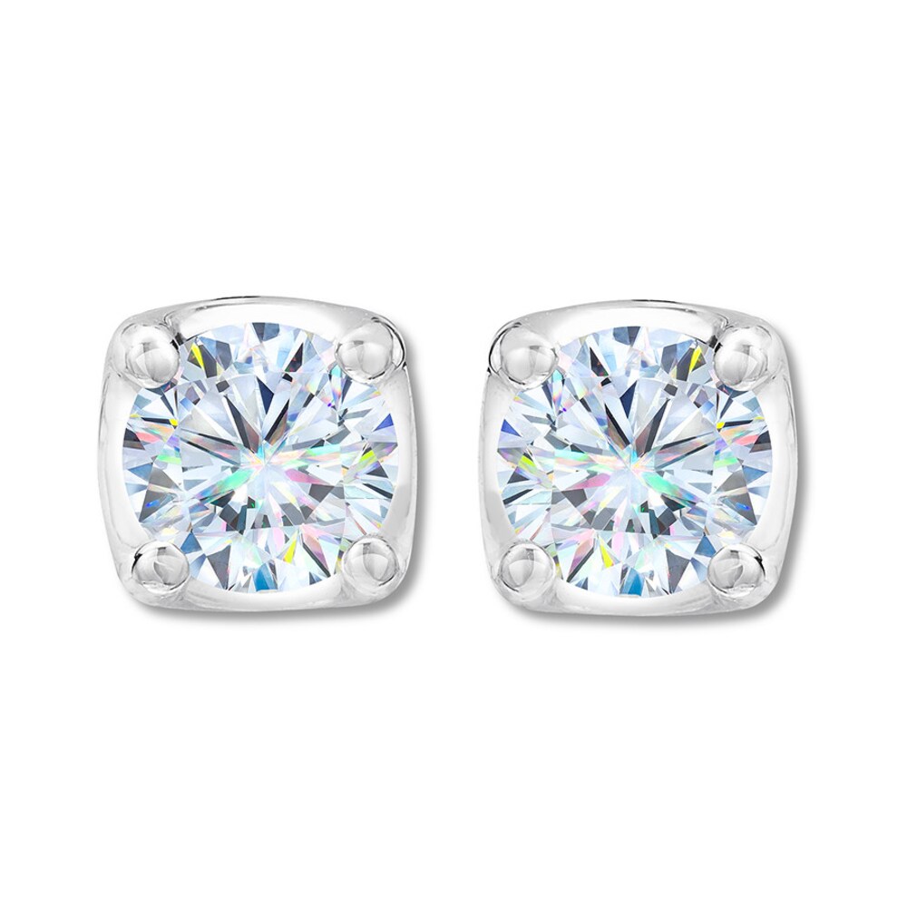 THE LEO First Light Diamond Solitaire Earrings 1/2 ct tw 14K White Gold (I1/I) W6Wslaay