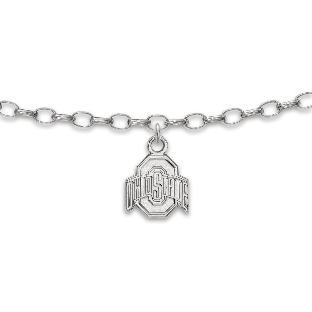 Ohio State University Anklet Sterling Silver 9" WhkdRd9W