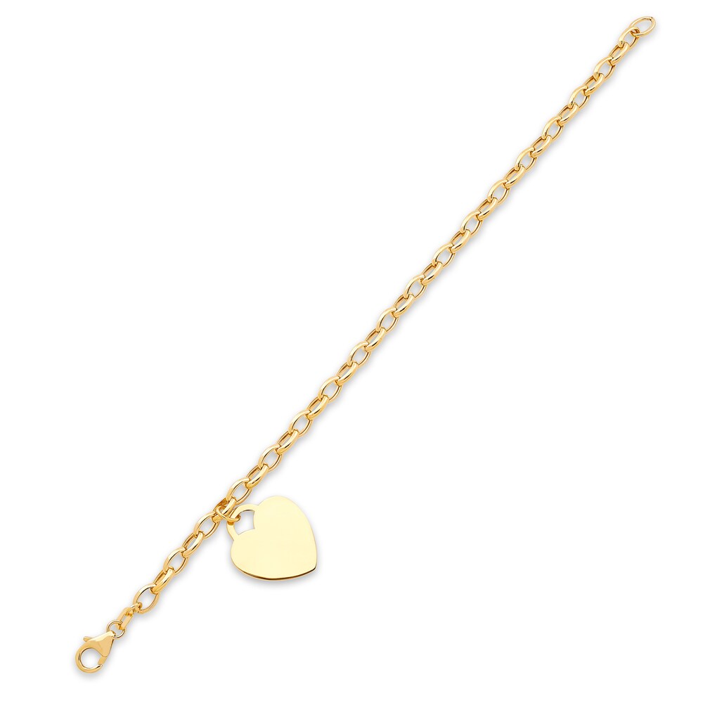 Heart Drop Bracelet 10K Yellow Gold YJeu8wYd