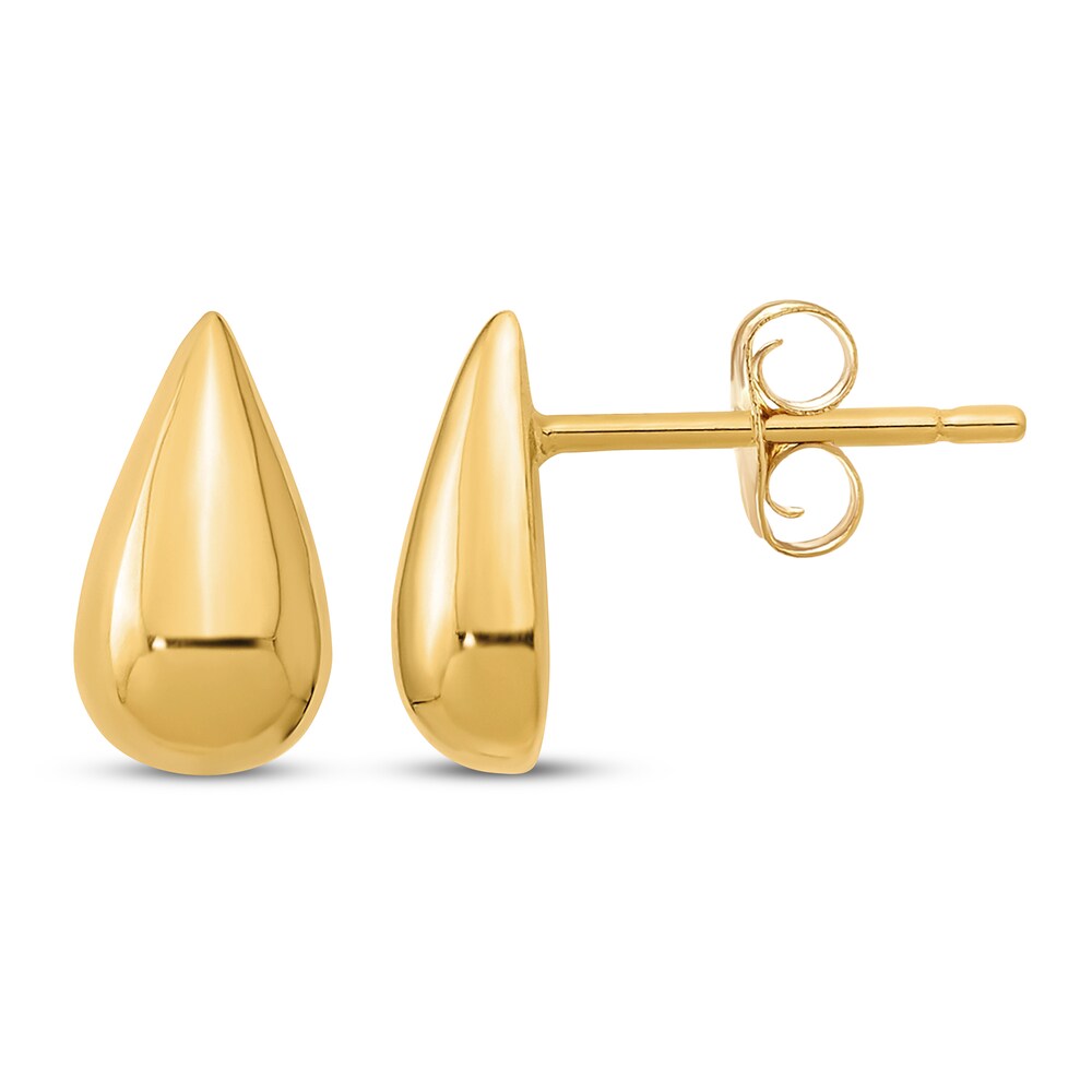 Teardrop Stud Earrings 14K Yellow Gold a5t3S1SV [a5t3S1SV]