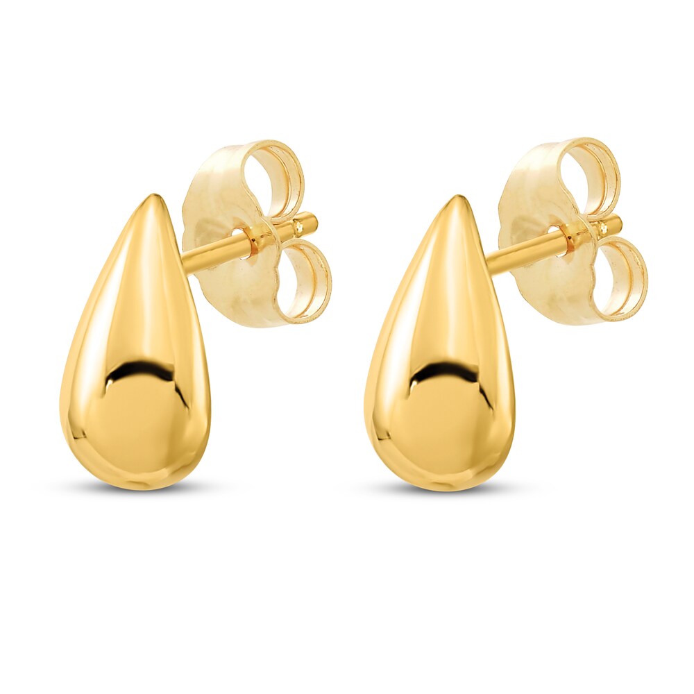 Teardrop Stud Earrings 14K Yellow Gold a5t3S1SV