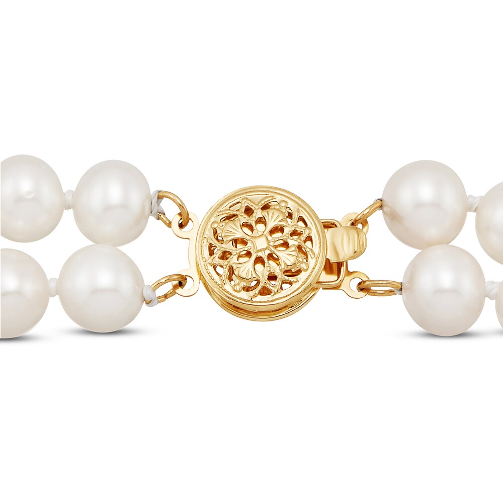 Cultured Pearl Strand Bracelet 14K Yellow Gold aDJbcDN6