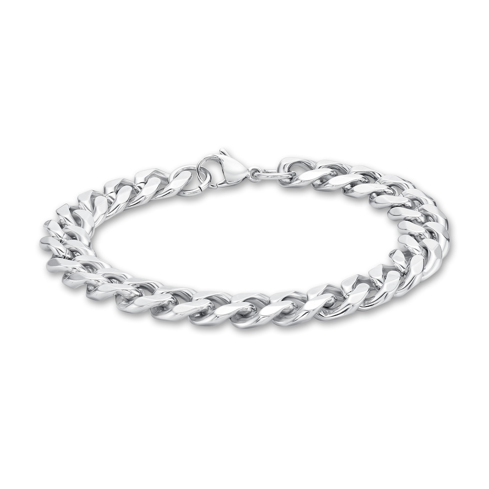 Men\'s Curb Chain Necklace/Bracelet Set Stainless Steel aLpGJjiz