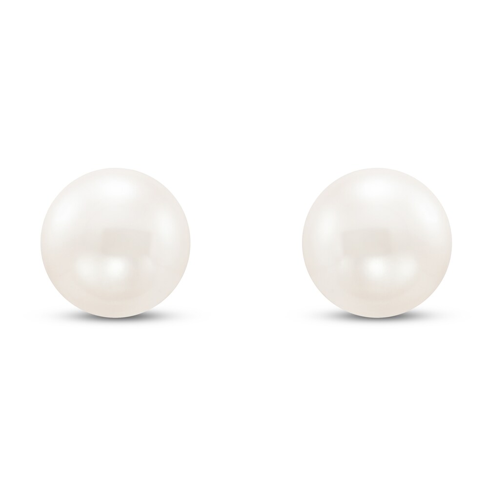 Cultured Pearl Stud Earrings 14K Yellow Gold 8.5mm aWEzu1Rd