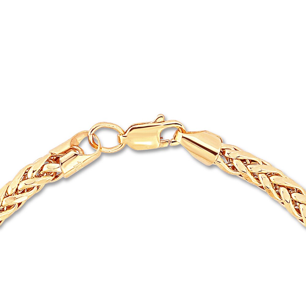 Franco Link Chain Bracelet 10K Yellow Gold auCp8KBz