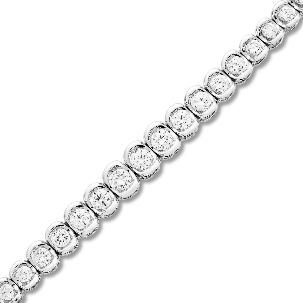 Diamond Bracelet 4 ct tw Round 14K White Gold bbtPxJn5