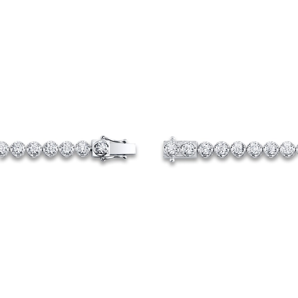 Shy Creation Diamond Tennis Bracelet 2 ct tw Round 14K White Gold 7\" SC55023904 bi1Hgn3i