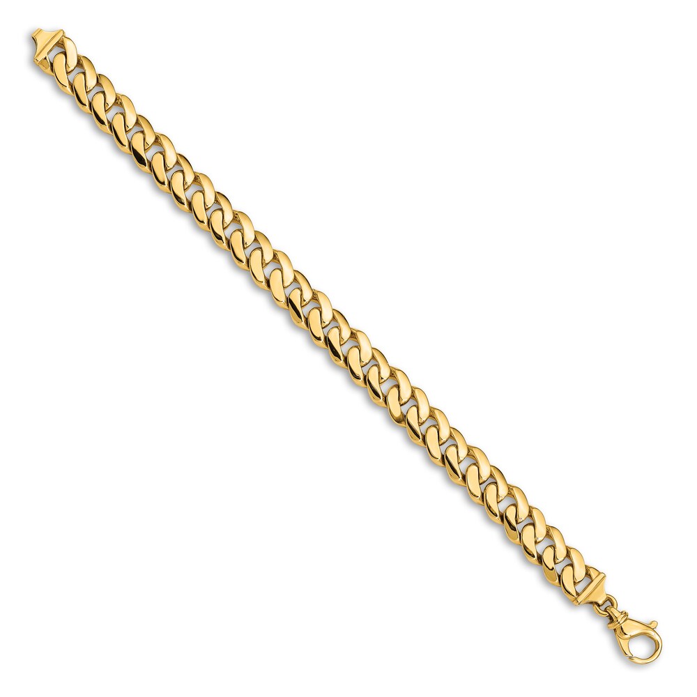 Men\'s Anchor Link Bracelet 14K Yellow Gold 10.75mm 8.5\" cGIfbCTj