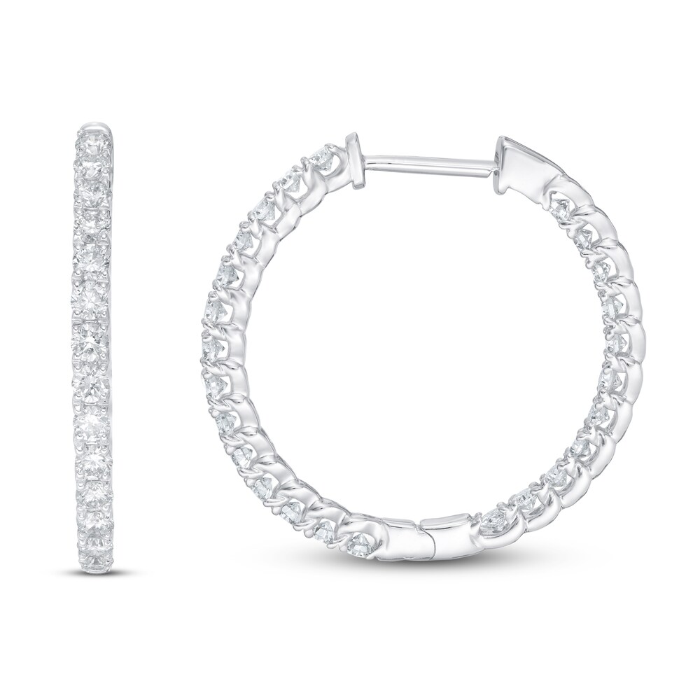 Lab-Created Diamond Earrings 1 1/2 ct tw Round 14K White Gold ciQNgjK4