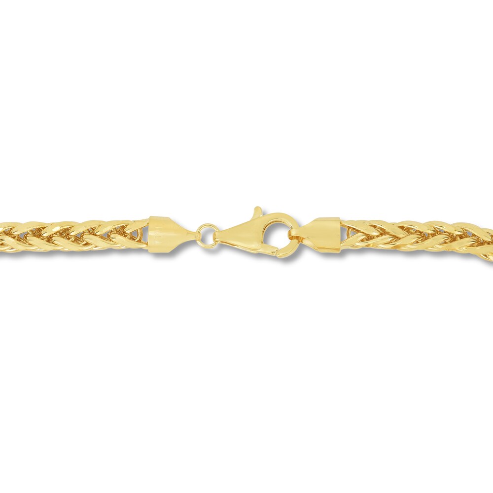 Diamond-Cut Franco Chain Bracelet 14K Yellow Gold 8.75\" dbghF76I