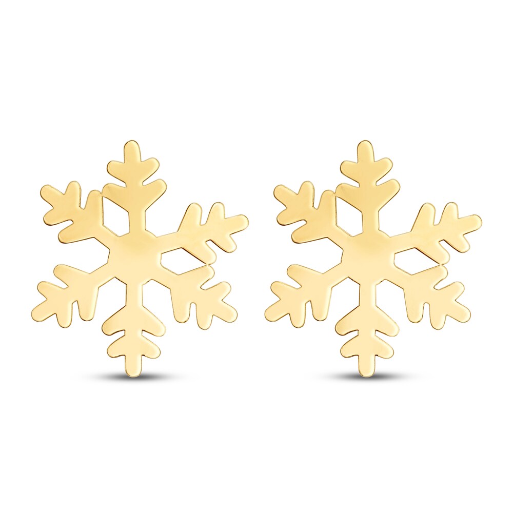 Snowflake Stud Earrings 14K Yellow Gold dpVSZnWM