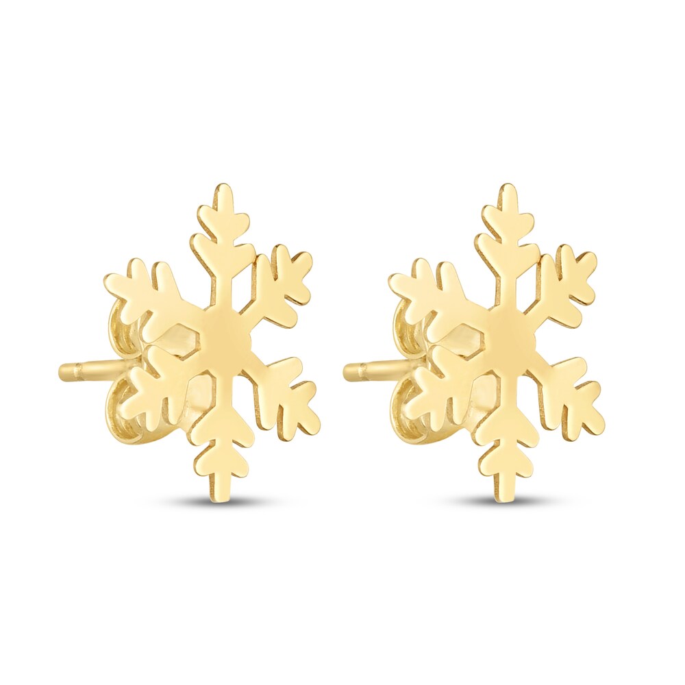 Snowflake Stud Earrings 14K Yellow Gold dpVSZnWM