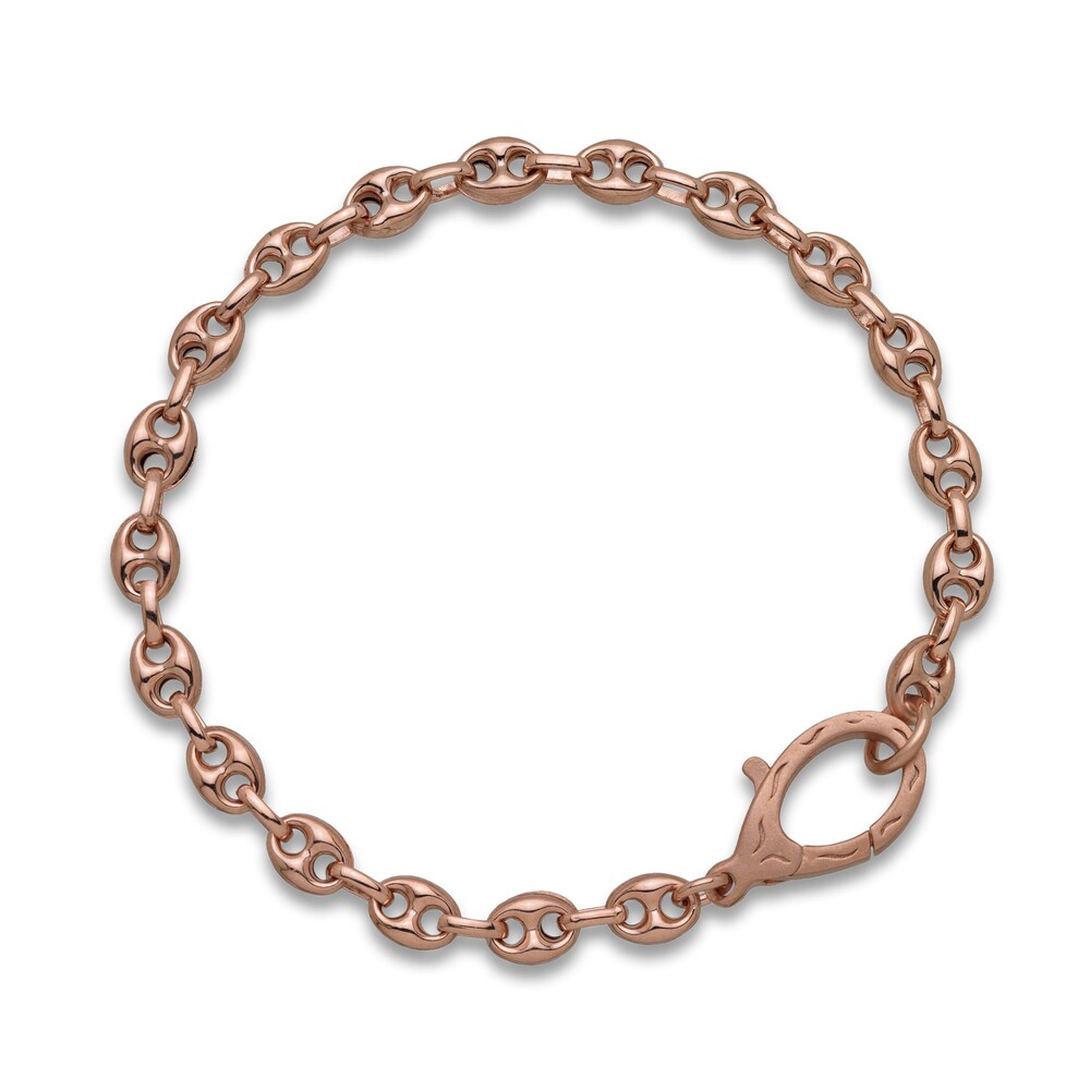 Marco Dal Maso Ulysses Men's Marine Link Bracelet Sterling Silver/18K Rose Gold-Plated 8" dtDySCXu