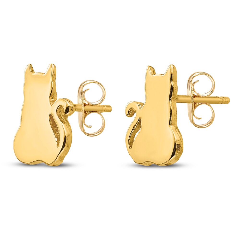 Cat Earrings 14K Yellow Gold e3wupreT