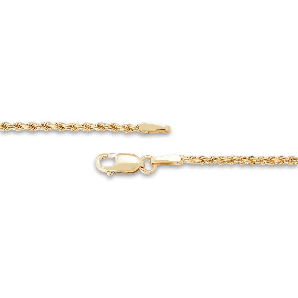 Children\'s Semi-Solid Glitter Rope Bracelet 14K Yellow Gold 6\" e6g7Ziwc