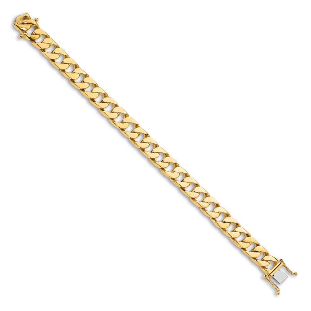 Polished Curb Chain Bracelet 14K Yellow Gold 10.6mm eV8mbuKB