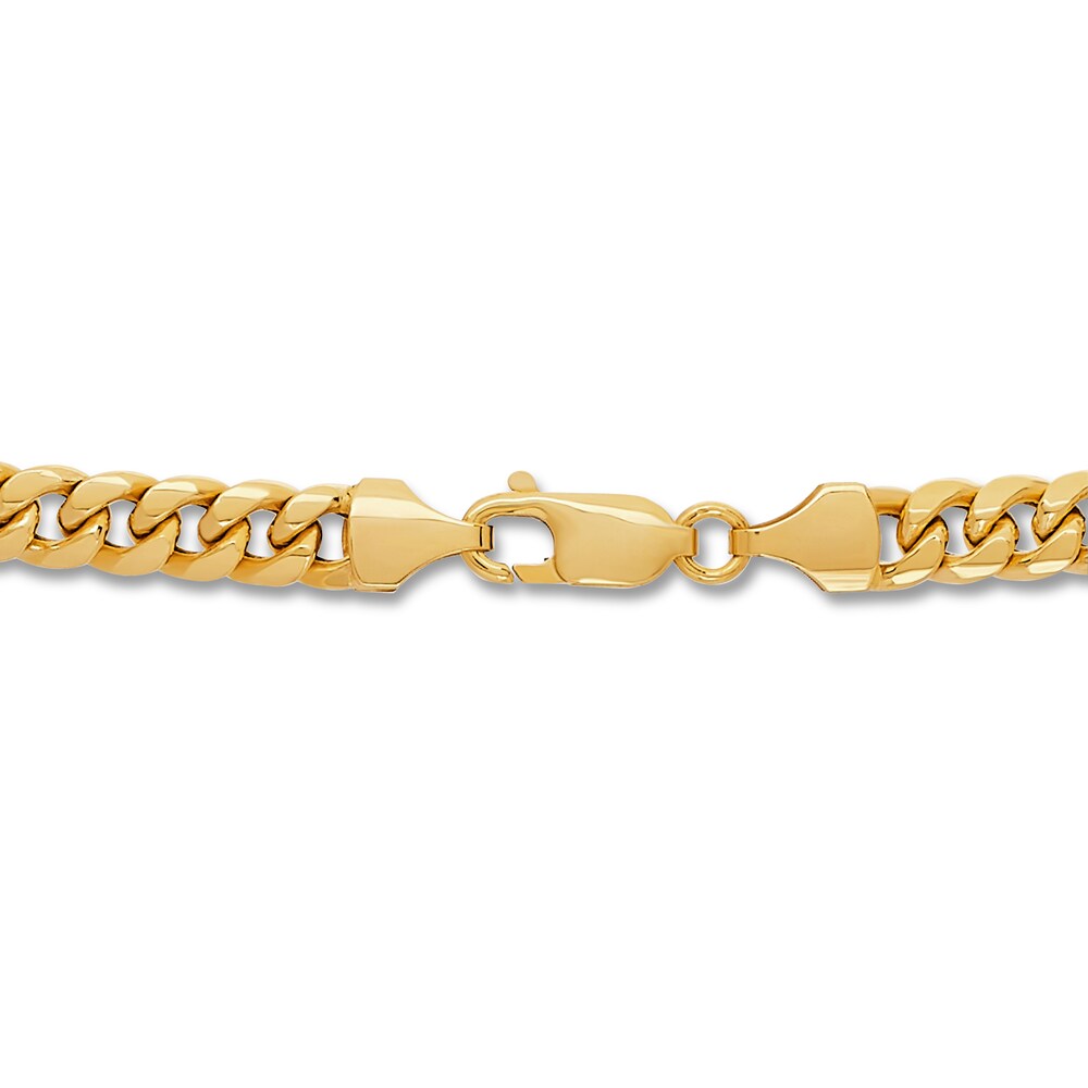 Hollow Curb Link Bracelet 10K Yellow Gold eWDEtwcx