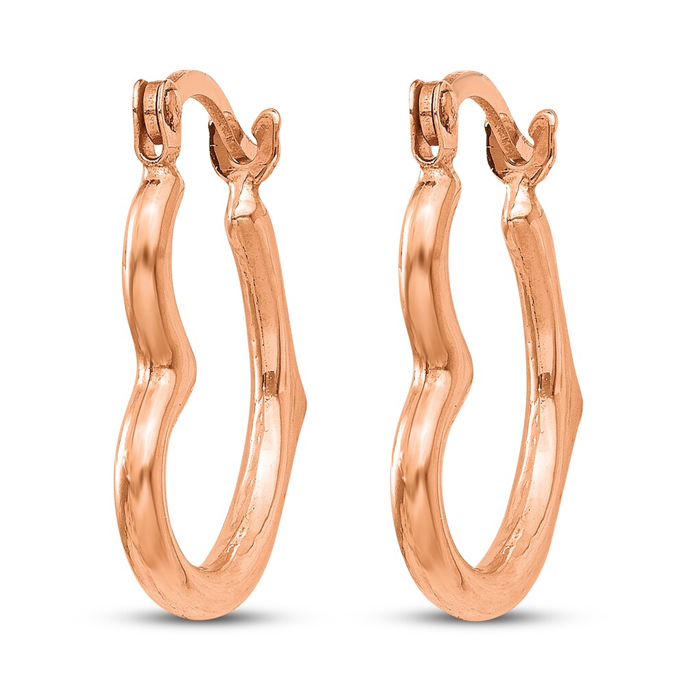 Heart Hoop Earrings 14K Rose Gold epATGRuX