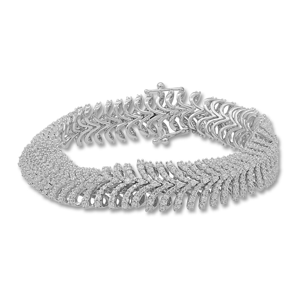 Diamond Tennis Bracelet 5 ct tw Round 14K White Gold fCVIqtFI