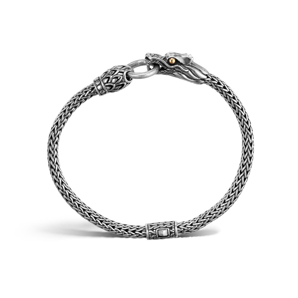 John Hardy Legends Naga 5MM Station Bracelet in Silver and 18K Gold, Medium g5NQU8Uy