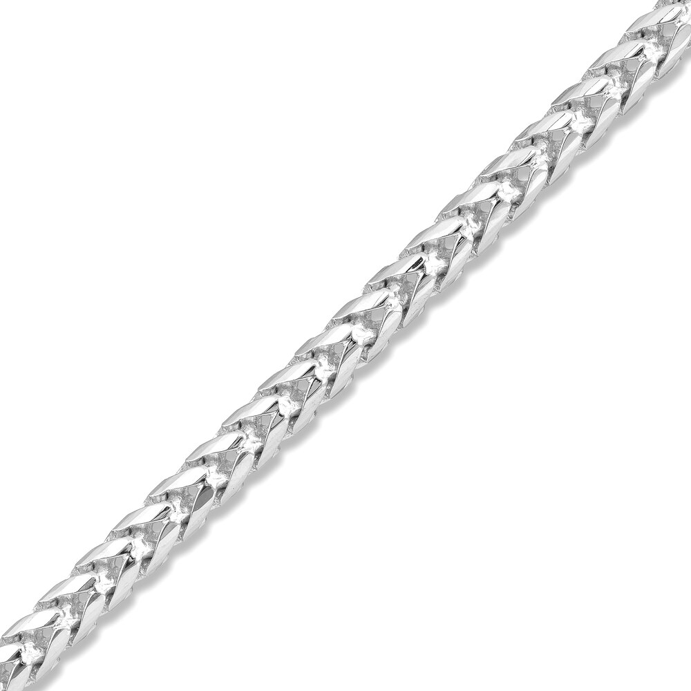 Round 3.6mm Franco Chain Bracelet 14K White Gold 8.5\" gAoseuYO